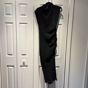 Anthropologie Black Textured Dress